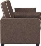 Serta Ainsley Loveseat with Pull Out Sleeper Microfiber Java Full - Image 5