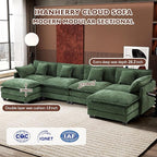 Ihanherry 146" U-Shaped Modern Sofa Modular Sectional Cloud Couch - Image 3