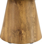 Round Coffee Table 24 in, Modern Wood Grain Living Room Table - Image 6