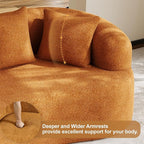 68.5" Loveseat Sofa for Living Room, Modern Luxury Plush Chenille Extra Deep - Image 7
