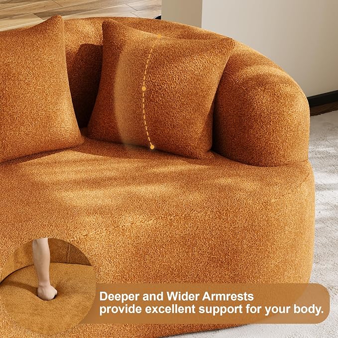 68.5" Loveseat Sofa for Living Room, Modern Luxury Plush Chenille Extra Deep - Image 7