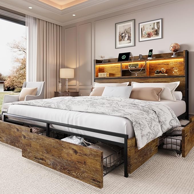 LARMACE King Size Bed Frame by LARMACE