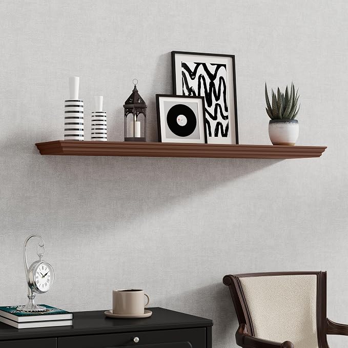 Fun Memories Floating Shelves 40 Inch Long, 9.3 Inch Deep Classic Crown Molding - Image 7