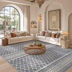 cotiled Boho 10x14 Area Rug for Living Room: Large Moroccan Washable Rug | - Image 4