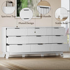 BORNOON 63" Long Dresser for Bedroom, 9-Drawer Fluted Dresser, Extra-Wide Wood - Image 5