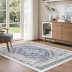 3x5 Rug for Entryway, Washable Area Rug, Living Room, Dining Room, Vintage Rug - Image 4