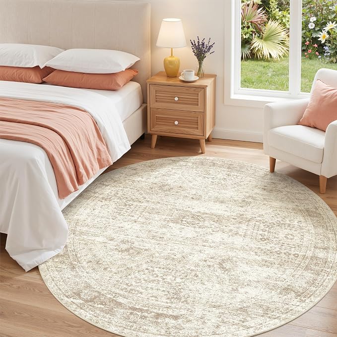 Round Rug 6ft, Circle Rug for Dining Room Table, Dining Room, Nursery Room - Image 3