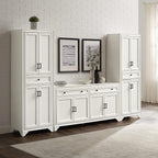 Crosley Furniture Tara 3-Piece Modern Farmhouse Sideboard Buffet Cabinet and - Image 2