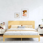 BOSRII 12in High Solid Bamboo Wood Platform King Size Bed Frame by FORYOURBETTERSLEEP