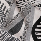VClife Boho Couch Cover, Abstract White and Black Line Geometric Jacquard Couch - Image 8