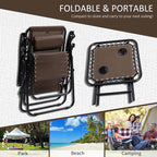 Outsunny Zero Gravity Chair Set - Image 5