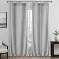 PleatedDrapes Light Grey Pinch Pleat Curtains 105 Inches Extra Long by PleatedDrapes