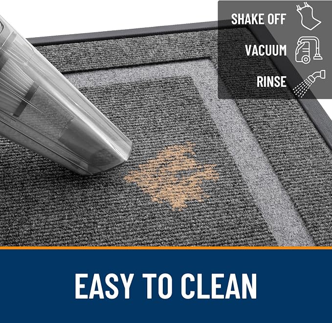 OLANLY Front Door Mat Outside 59x23, All-Season Heavy-Duty Rubber Doormat | - Image 6
