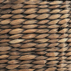 happimess SAT1000B Bhola 18" Hourglass Handwoven Hyacinth Storage Accent Table - Image 5