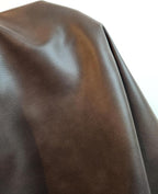 NAT Leathers | Cacao Brown Pebblegrain Soft Faux Vegan Leather PU | 4 Yards Cut - Image 8