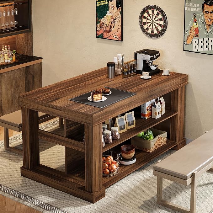 Tribesigns Bar Table, 55-Inch Counter Height Pub Table - Image 4