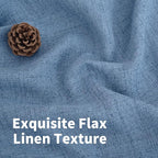 YoungsTex Blue Linen Curtains 54 Inches Length - Image 4