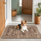 Boho Taupe Brown 3x5 Large Entryway Rug - Image 8