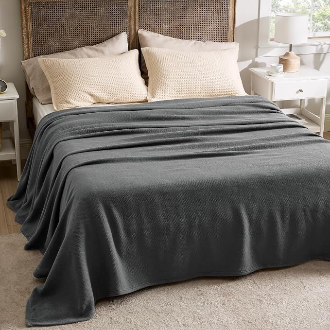 Bedsure GentleSoft 100% Cotton Blanket King Size - Image 5