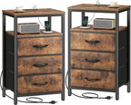 Huuger Nightstands Set of 2, 27.6 Inch End Tables by Huuger