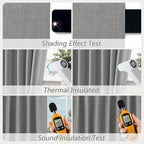 100% Blackout Linen Curtains 72 Inch Length 2 Panels Set - Image 5