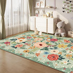 DUKINO 6x9 Area Rugs, Floral Washable Rug - Image 3