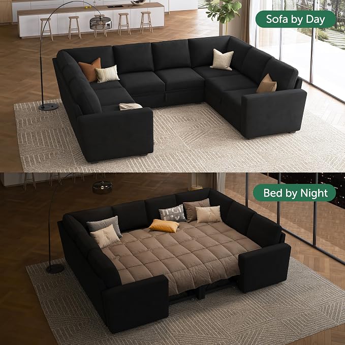 HONBAY Sleeper Sectional Couch - Image 3