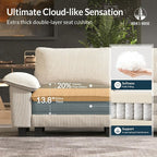 HERA'S HOUSE 124" Modular Sectional Sofa, Oversized L Shaped Couches - Image 6