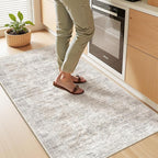 2x4 Rug Runners for Hallways Non Slip, Taupe | Washable Rugs for Kitchen - Image 5
