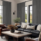 Dark Grey Pinch Pleated Linen Semi Sheer Curtains - Image 6