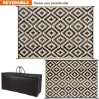 SAND MINE Waterproof Outdoor Rug 9x12 ft, Plastic Reversible Rug, Modern Area - Image 4