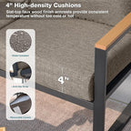 Patio Furniture Set, 4 Pieces Outdoor Patio Furniture - Image 4