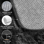Black 6x9 Area Rugs for Living Room Bedroom, Large Fluffy Soft Plush Floor Big - Image 3