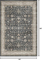 Floral Entryway Runner Rug 2x4 for Kitchen Bathroom | Small Runners for Kitchen - Image 2