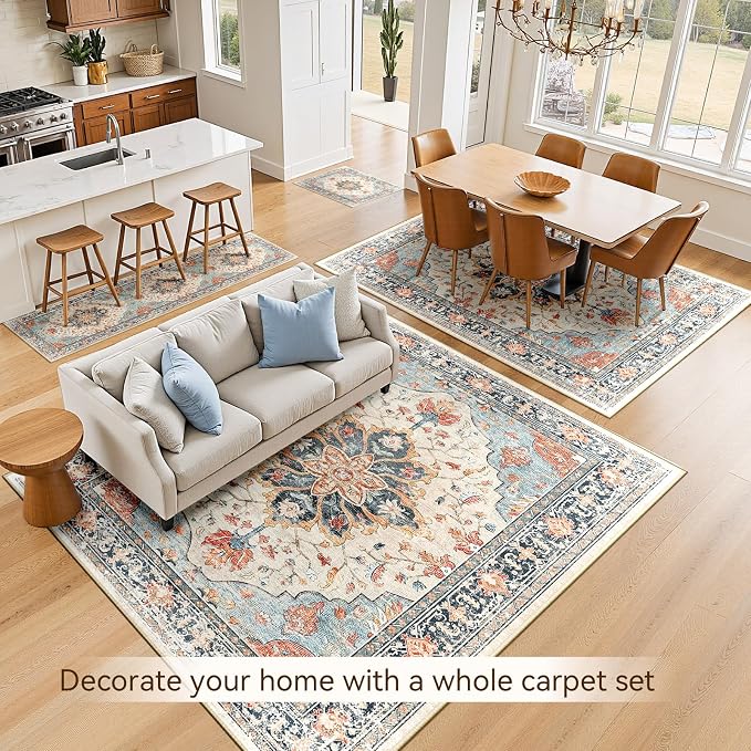 RELEANY Washable Area Rug, Runner 2'x10', Water Repellent, Pet Friendly - Image 3