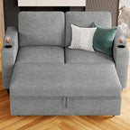 Belffin Chenille Sectional Sleeper Sofa - Image 4
