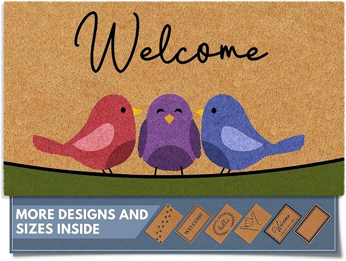 Barnyard Designs Natural Coco Coir Non-Slip Doormat | Heavy-Duty Welcome Mat by BarnyardDesigns