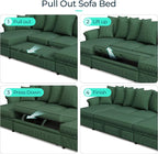 LINSY HOME Oversized Sectional Sleeper Sofa - Image 7