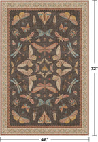 Brown Washable Area Rug for Living Room - Image 2