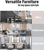 32-Inch 2-Tier Metal Bookcase, Open Shelf Storage Organizer - Image 6