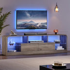 TV Stand for 60/65/70 Inch TVs, Modern Curved TV Console by ANYMAPLE