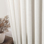 Extra Long Curtains 120 inch Length 2 Panels Back Tab Neutral Farmhouse Drapes - Image 2