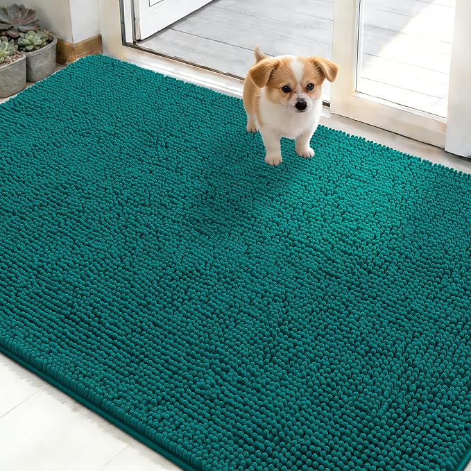 OLANLY Dog Door Mat for Muddy Paws 50x30, Super Absorbent Chenille Mud Mat | by OLANLY