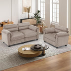 HAOMARKETS Corduroy Sofa Set, Upholstered Armchair and Loveseat - Image 3