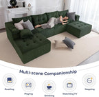 MAXYOYO 129.5" Modular Sectional Sofa Couch, U Shaped Modern Cloud Couch - Image 6