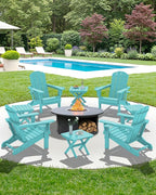 SERWALL Folding Outdoor Side Table Set of 2, Portable Adirondack Side Table - Image 11