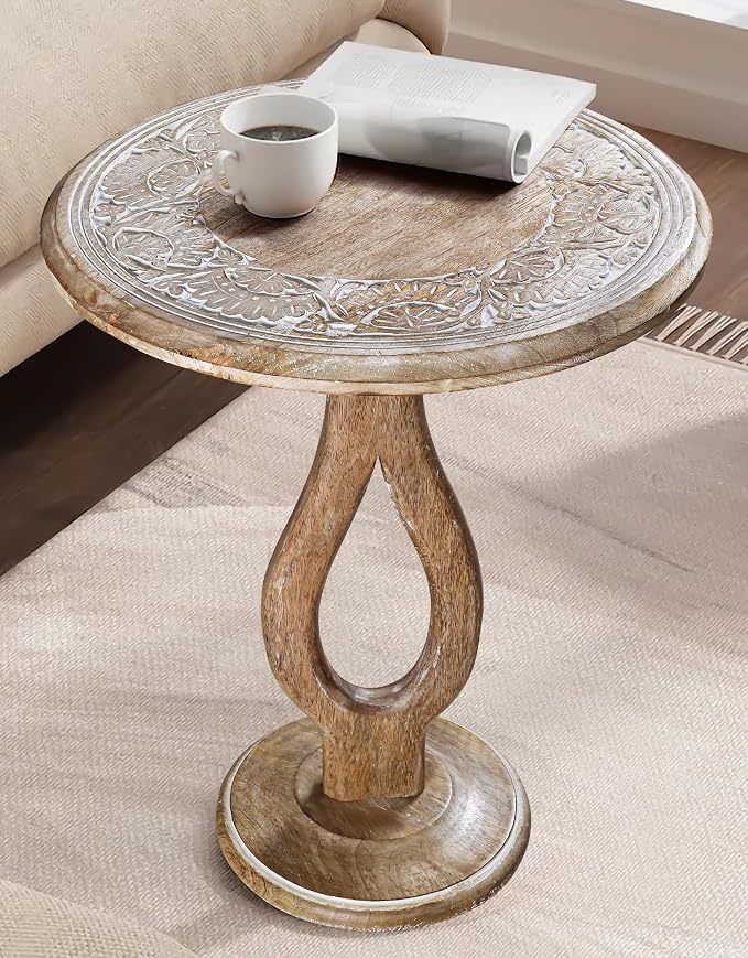 End Tables for Living Room- Small Drink Table for Small Spaces, Modern Accent - Image 3