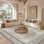 cotiled Boho 5x7 Area Rugs for Living Room: Soft Moroccan Washable Rug | Solve - Image 5