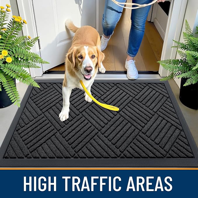 OLANLY Front Door Mat Outside Entrance 35x23, Waterproof Heavy-Duty Doormat | - Image 6
