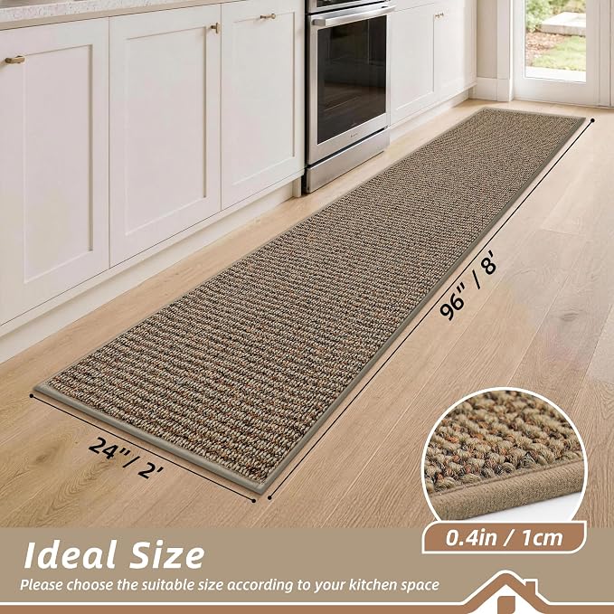 BEQHAUSE Kitchen Runner Rugs 24"x96", Kitchen Mats - Image 2